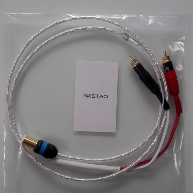 LP Turntables Signal Cable 5 Pin Din Connector Tonearm Cable Silver