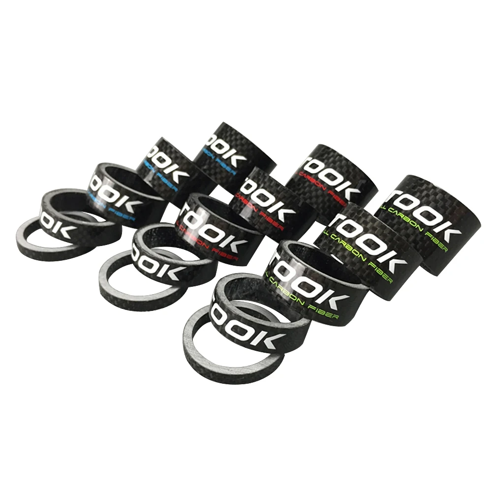 

5Pcs/Set 1 1/8" 5mm 10mm 15mm 20mm 25mm Carbon Spacer Bike Bicycle Headset Stem Fork Washer Spacer Kit For Bike 3K