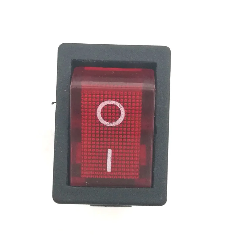 5 шт./лот Mini Boat Rocker Switch 6A 250V AC / 10A 125V 4 Pin ON OFF I/O SPST Snap in с Красной светодиодной