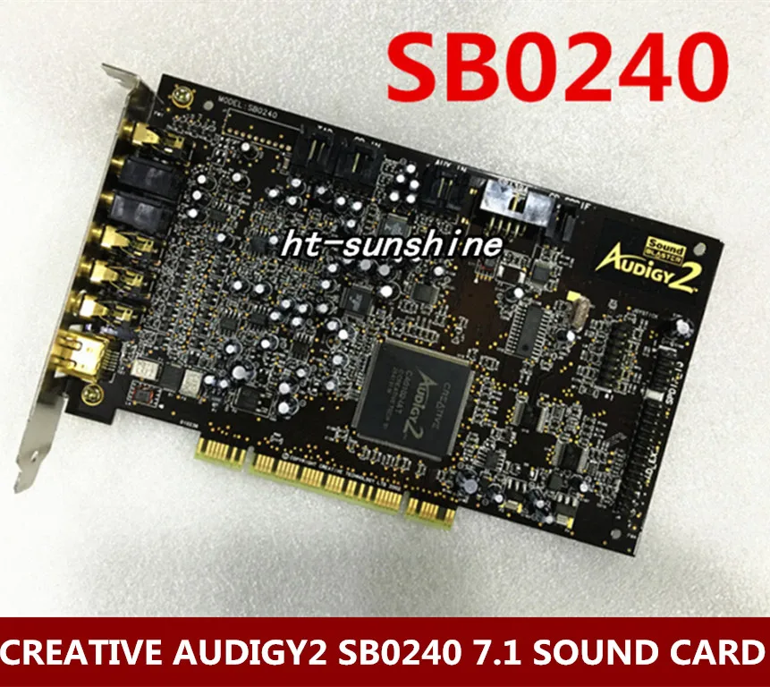 Для креативных AUDIGY2 SB0240 7,1 Звуковая карта позолоченный интерфейс, поддержка xp/win7/8/10