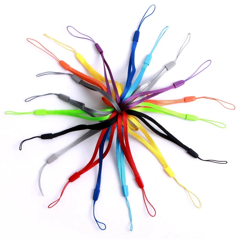 

20Pcs/Lot Fashion Nylon Wrist Hand Strap Lanyard for Mobile Cell Phone Camera USB MP4 PSP Straps Random Color