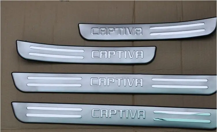 

High quality stainless steel Scuff Plate/Door Sill Protector Sticker Car Styling For Chevrolet Captiva