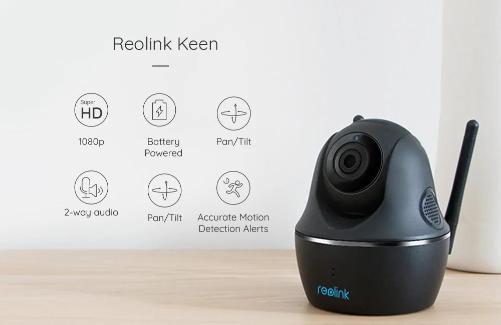 Reolink беспроводная Wi-Fi батарея камера 1080P Full HD IP Cam панорамирование/наклон безопасности для помещений видео Suveillance Keen