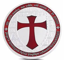 Cavaleiros banhados à prata templar coleções de moedas cruz da europa