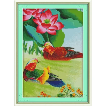 

Everlasting Love The Morning Dew Chinese Cross Stitch Kits Ecological Cotton Stamped 11CT DIY Gift New Year Decorations For Home