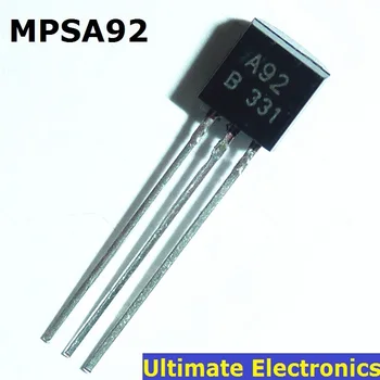 

100pcs/lot MPSA92 TO-92 0.5A / 300V PNP Transistor