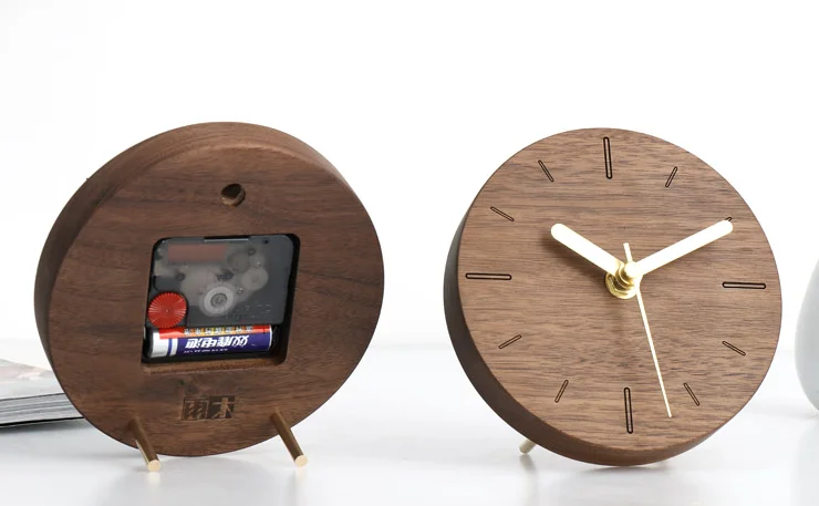 Японские модные простые часы Креативный дизайн немой декоративный Настольный МАЯТНИК Часы из цельного дерева часы будильник для спальни Q205