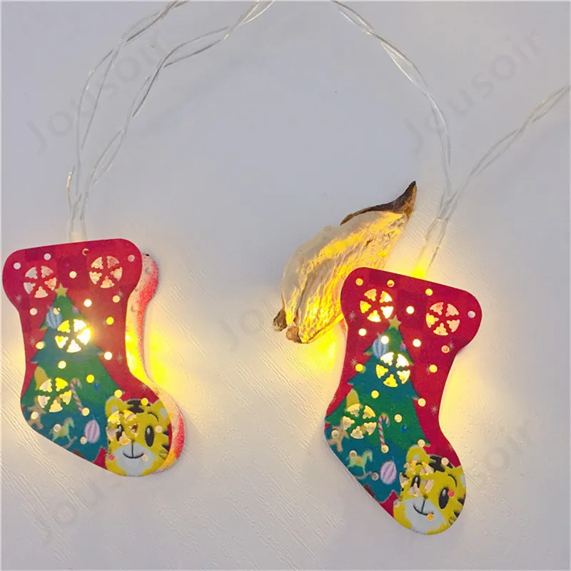 

LED Christmas Tree Light Strings Battery Box Bells Deer Candy Gloves Lamps For Christmas Holiday New Years Party Decoration
