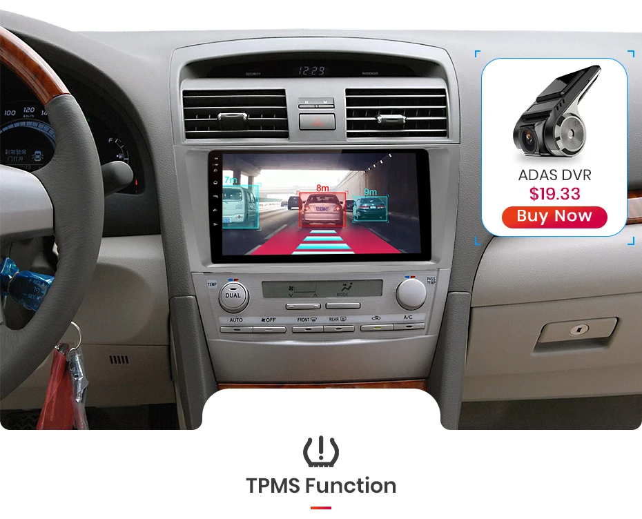 Cheap AWESAFE 2 Din 4+64GB Car Radio 9" HD Multimedia Player  GPS Touch Screen Auto audio Car Stereo For Toyota Camry 40 50 2007 2008 15