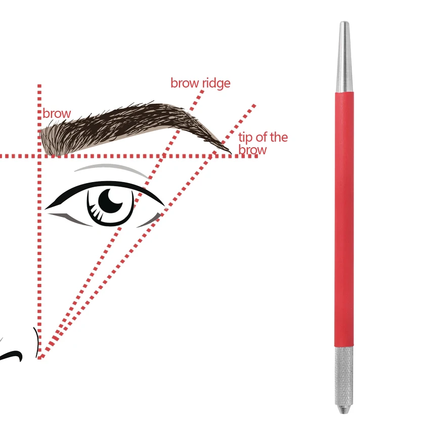 

Eyebrow Embroidery Handtool Eyebrow Tattooing Manual Pen Permanent Makeup Microblading Pen for 10pcs Round Needles Used Eyebrow