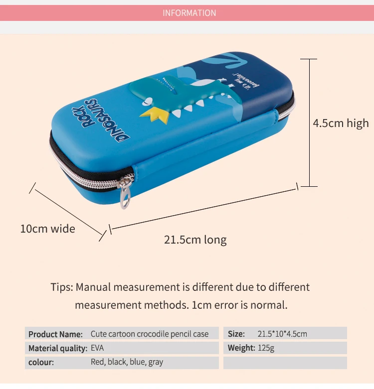 EVA карандаш динозавр чехол школьные канцелярские принадлежности большой емкости Пенал для мальчиков детей