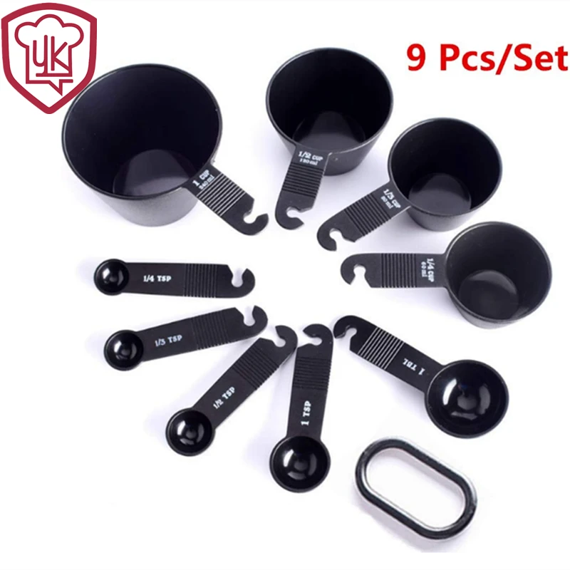 

9Pcs ABS Plastic Measuring Cups And Spoons Measuring Spoons Set For Baking Measuring Tools