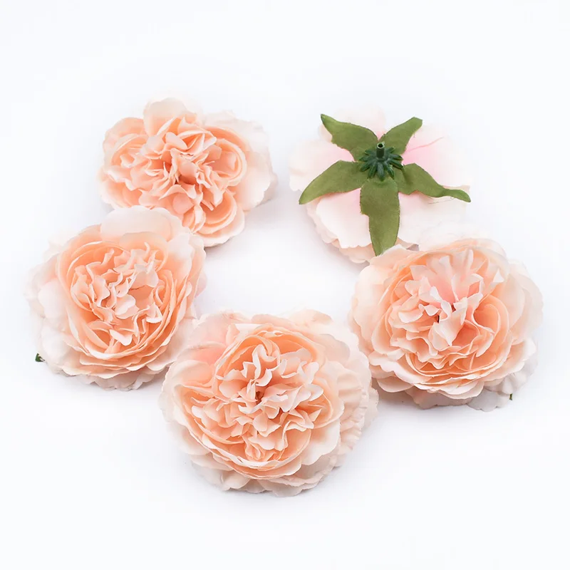 10pcs Silk peony flowers for scrapbook wedding flower wall bridal accessories clearance christmas home decor artificial flowers - Цвет: 4