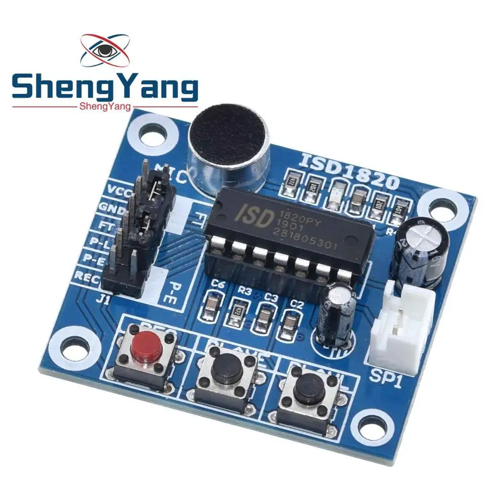 ShengYang ISD1820 модуль записи голосовой Голосовая плата телетелефона с
