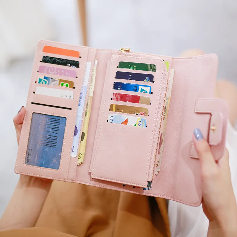 Женский кошелек на молнии, брендовый дизайнерский Роскошный кошелек для монет, женские кошельки для кредитных карт и портфолио для телефона, длинный кошелек
