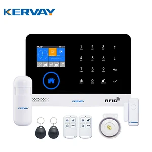 Kervay Wi Fi RFID GSM дома охранной сигнализации системы с англо-рус ES PL де переключаемый Touch панель ЖК дисплей Disply приложение дистанционное управление - изображение