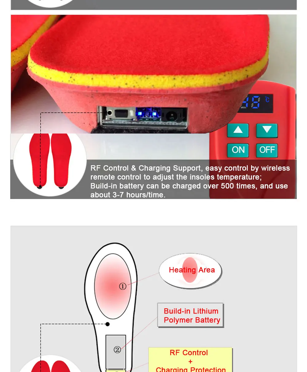 Новинка, зарядка от usb, электрическое отопление, стельки, 2000 мА/ч, лыжные зимние сапоги, зимние теплые ноги, для женщин и мужчин, стелька, увеличивающая рост