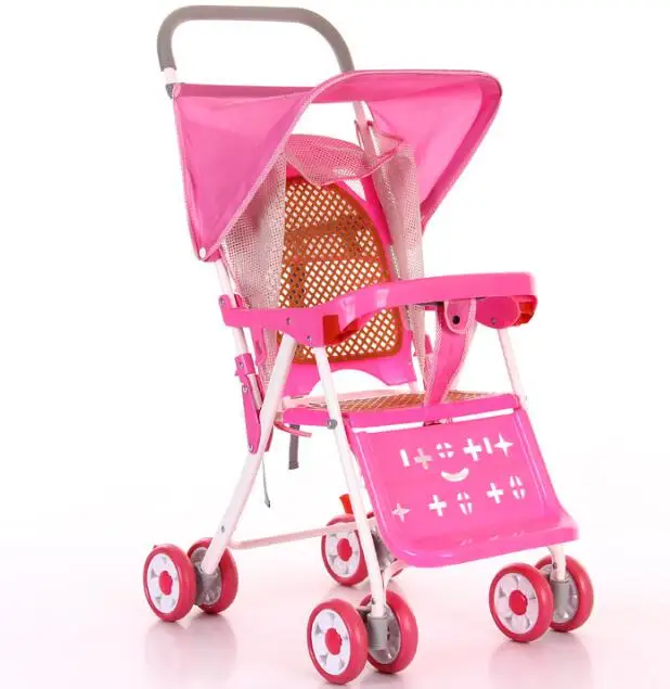 

2017 Hot Selling Cool Summer Baby Trolley Umbrella Car Children Ultra-Light Folding Can Lie Down Trolley