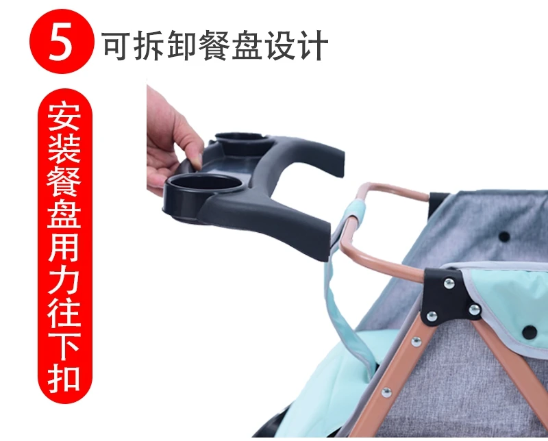 Двойная детская коляска Двусторонняя Съемная Складная ультра-светильник тележка двойная может сидеть детская коляска