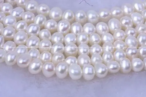 

wholesale 5 strands AA 3.5-4mm white freshwater pearl beads 5*14.5"