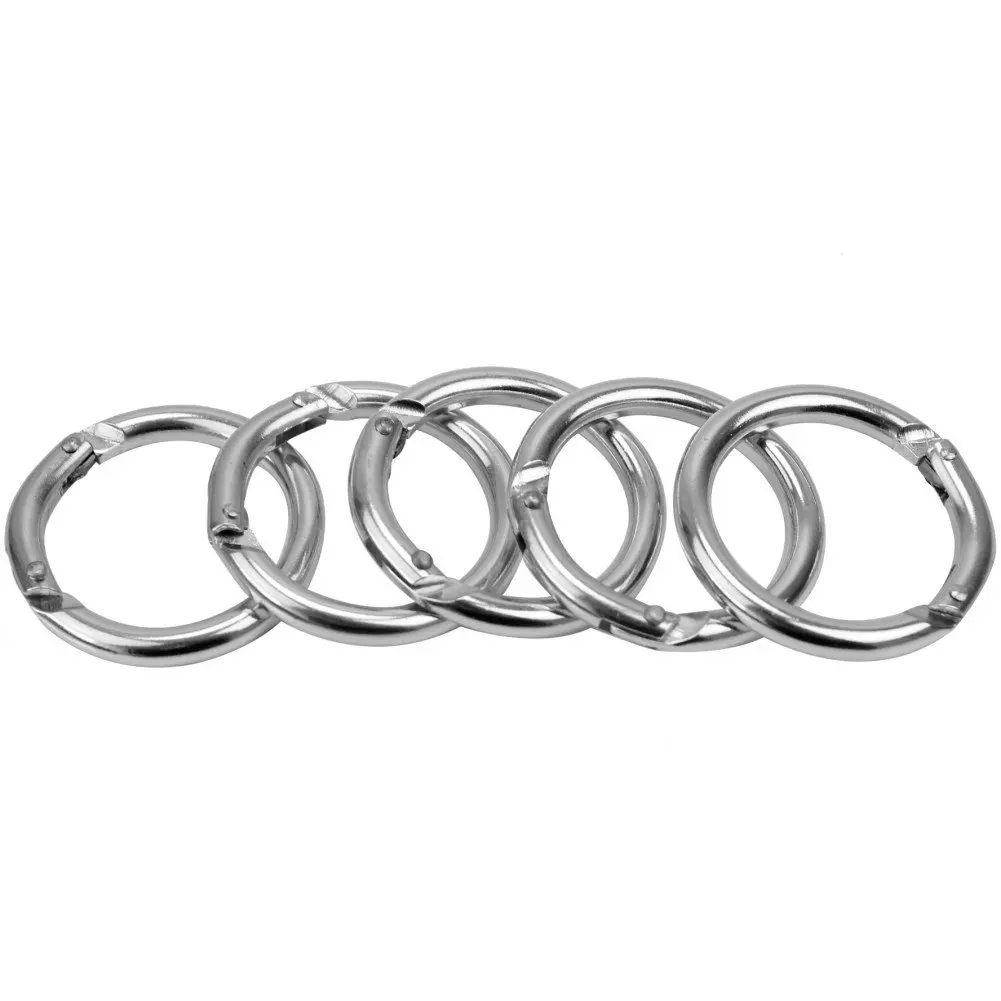 5Pcs Round Carabiner Spring Snap Keychain Hook Clip Outdoor Backpack Buckle Carabiner Spring Snap Hooks Keychain Climbing