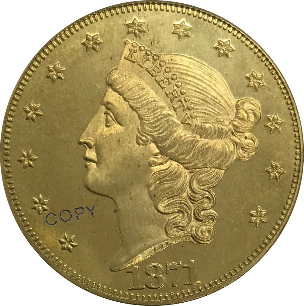 CC 1871 Соединенные Штаты 20 двадцать долларов голова свободы двойной Орлан с