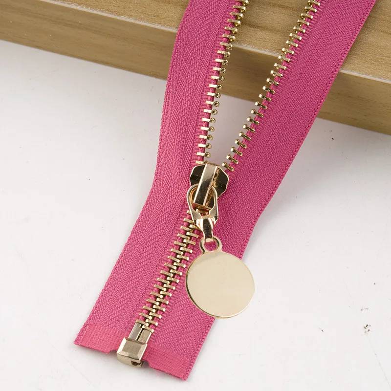 roseredgold 1 шт. Авто замок 85 см Open-end Металлические молнии 5# пуховик пальто юбка молния для шитья ремонт на молнии наборы DIY аксессуары для одежды - Цвет: roseredgold