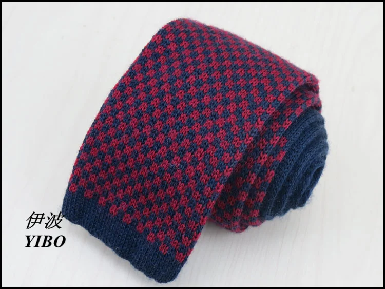 (1 قطعة/الوحدة) 100% الصوف الأولاد الرجعية محبوك التعادل/البحرية والأحمر شبكة صغيرة desgin/النسخة الكورية نمط جديد العلاقات الضيقة ، شحن مجاني