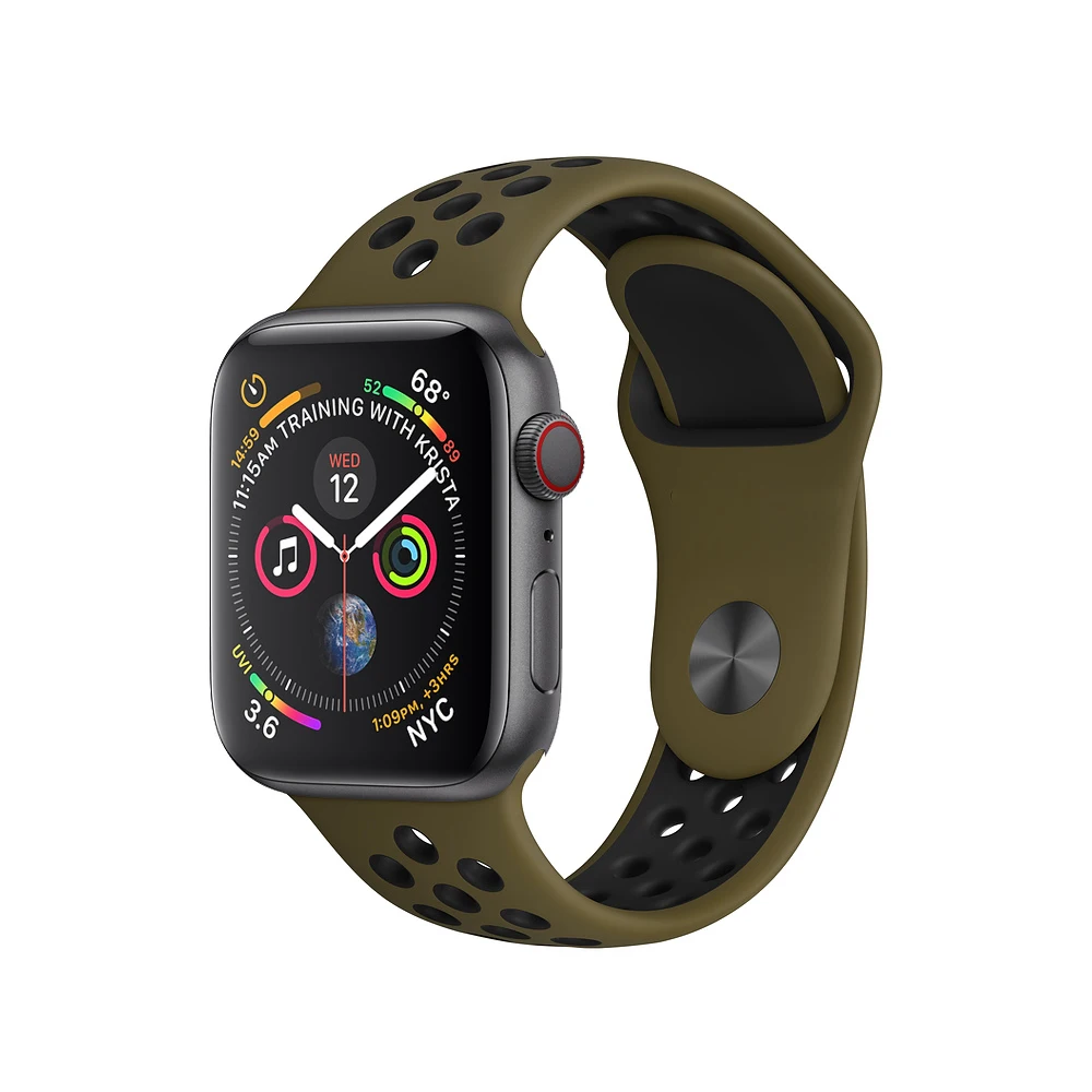 OSRUI спортивный силиконовый ремешок для Apple Watch band 4 42 мм 38 iwatch series 3 44 40 pulseira correa