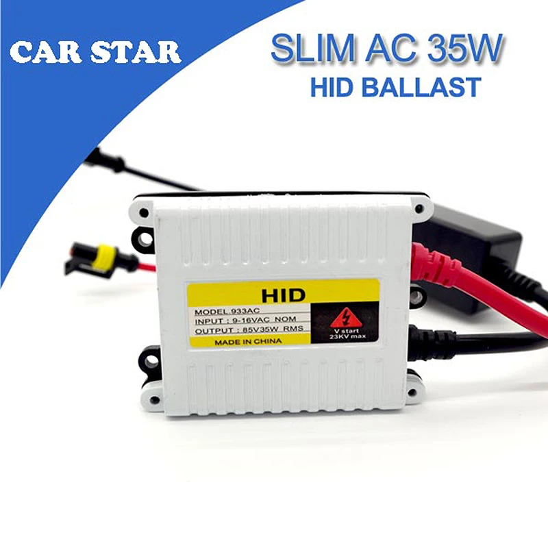 35W HID Ballast Replacement Kit - Super Slim For H7, H11, HB4, H1, H3, H4 Bulbs