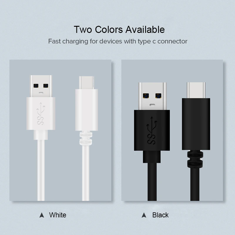 3A USB 3.0 Type C Cable USBC Data Charging Cord USB3.0 Type-c Cable For Samsung Note 9 8 S9 One plus 6 5t 5 USB-C Charger