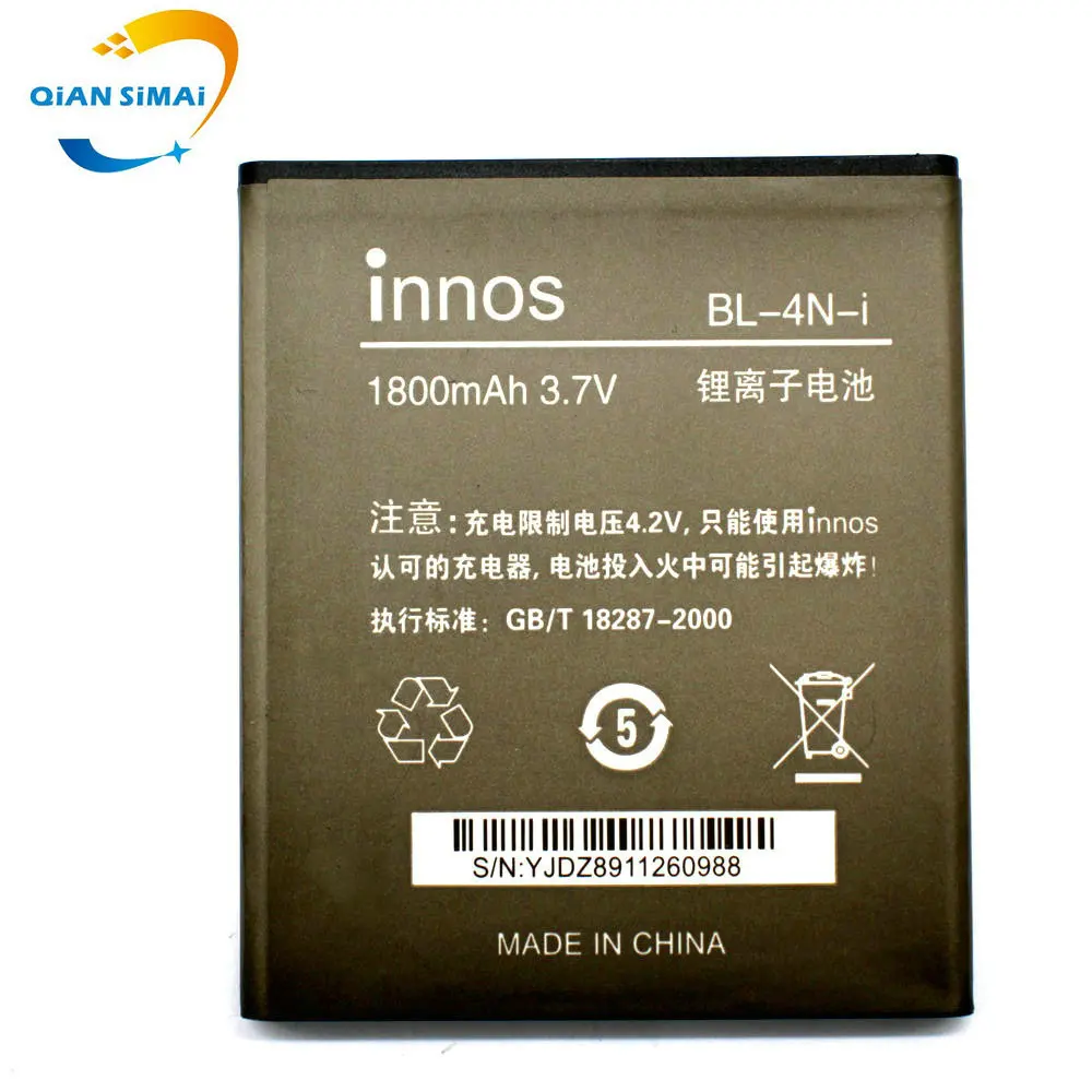 1 шт. новый литий ионный аккумулятор 1800 мАч для DNS S4503 S4503Q Q innos Small Dragonfly i6c i6 Batterij