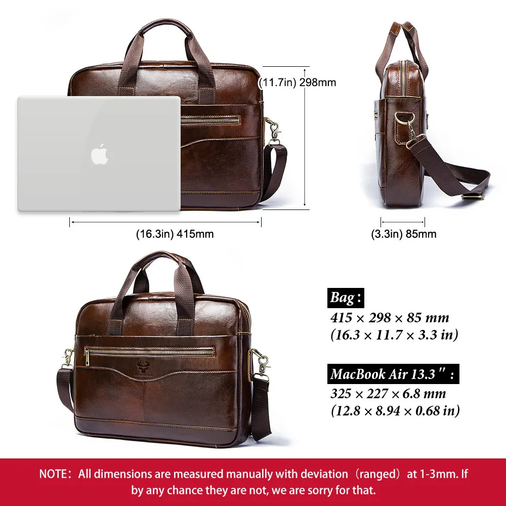 Men Briefcase Bag High Quality Business Famous Brand Leather Shoulder Messenger Bags Office Handbag