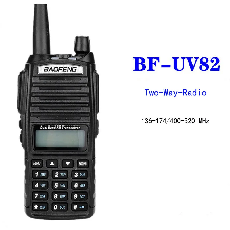 

Baofeng UV-82 Walkie Talkie Dual Band VHF UHF 136-174 400-520MHZ 8W Long Range Two Way Radio Waterproof CB Radio FM Transceiver