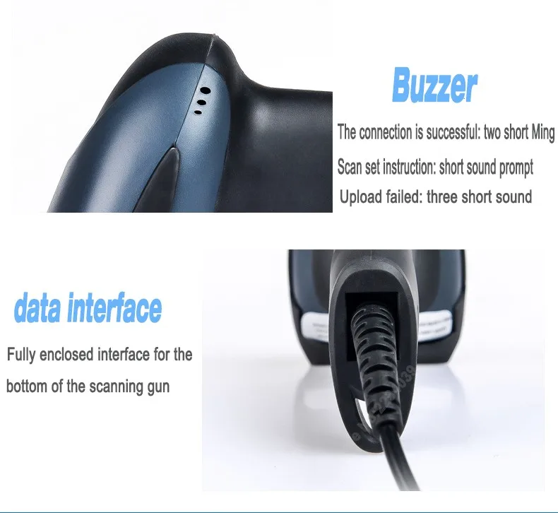 Scanner de Código de Barras de Alta Leitor de Código de Barras Pos para Supermercado Atacado Novo Wired Handheld Qualidade 1d Laser Barcode Scanner 32bit Usb 12 Cheap bar code scanner