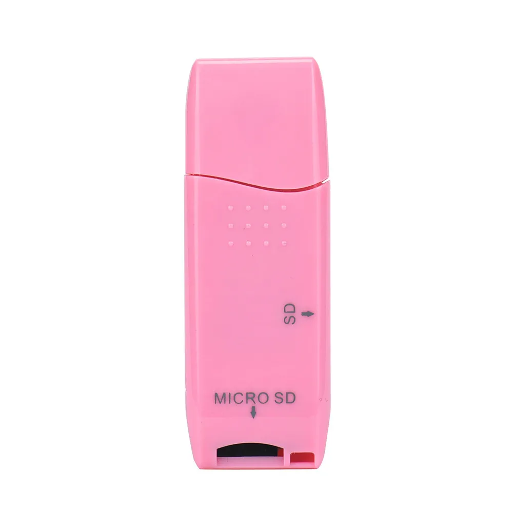 Мини Портативный USB считыватель карт памяти 2,0 Micro SD/SDXC TF кардридер адаптер l921#2 - Цвет: PK