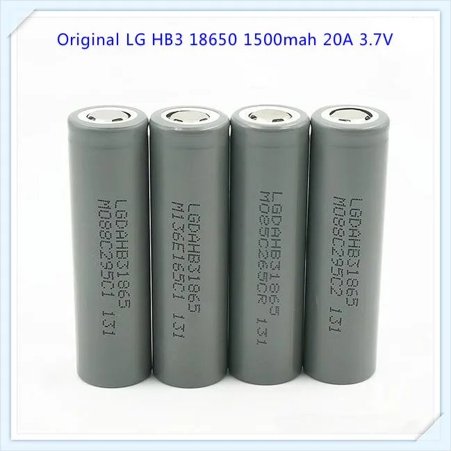 Для LG HB3 18650 1500mah 20A Li-Ion high drain 3,7 v 1500mah HB2 VS HB4 18650 призматические батареи(1 шт