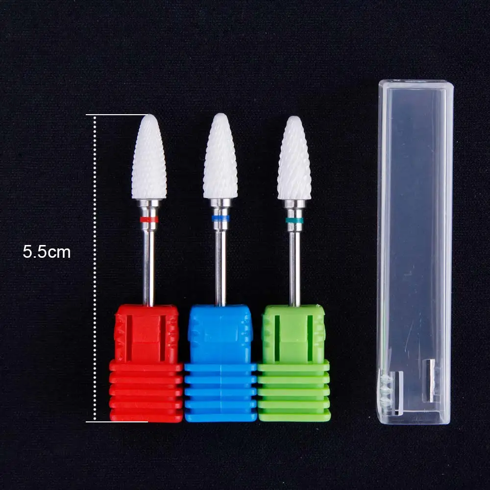 

Ceramic Nail Drill Bit Milling Cutter for Electric Apparatus Manicure Machine Accessories Nail File Nail Art Tool Sanding Bands