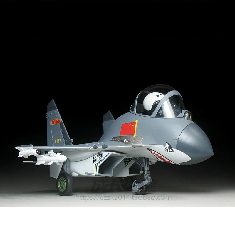 

Q Edition Egg Aircraft China J-11 Heavy Fighter Plastic Assemble Model Free Glue Building Military Model Toy
