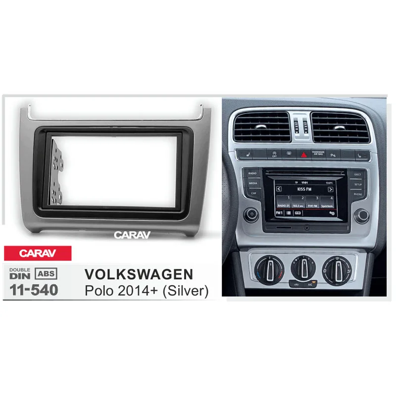 Silver Car Audio Radio Stereo 2 Din Dash Kit Fascia Mounting Installation Frame