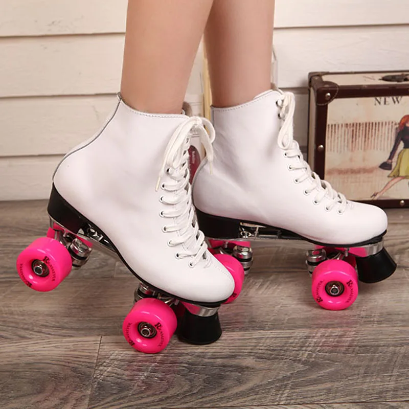 Prix pour Double Patins à roulettes Véritable En Cuir Matel Base Rose 4 Roues Deux Côté De Patins À Roulettes Patins Dame Adulto Adulte Skate Chaussures Prix pour Double Patins à roulettes Véritable En Cuir Matel Base Rose 4 Roues Deux Côté De Patins À Roulettes Patins Dame Adulto Adulte Skate Chaussures