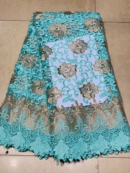 

Net Tulle Lace Fabric 2019 Latest High Quality Wedding Laces Nigeria Embroidery Mesh Guipure Laces Fabric NLYMAY093