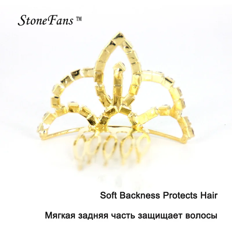 StoenFans горный хрусталь свадебная Заколка-гребень для волос модные Романтические Аксессуары для волос для детей Свадебные Корона вечерние милые маленькие диадемы