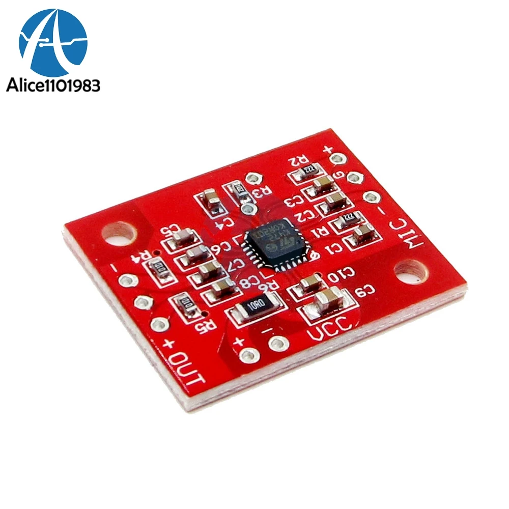 

Low Noise Hight Gain Electret Microphones K472 Amplifier Board Module For Differential Single-Ended Output Replace MAX9812