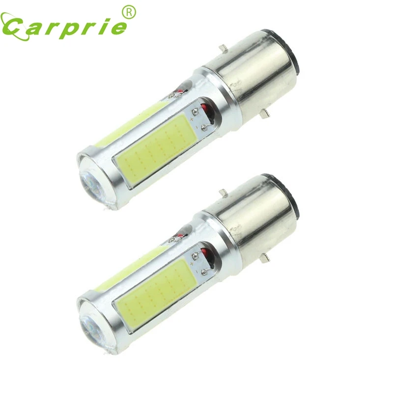 

New Arrival 2PC White COB LED Motor Bike/Moped/ATV Headlight Bulb Fog Light DRL BA20D H6 E301