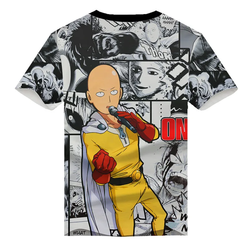 Cosroad Anime One Punch Man Saitama Genos Cosplay T shirt Men Women Short Sleeve Summer Tees Tops (11)
