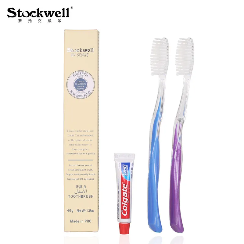 

40 Sets hotel room boxed fur travel toothpaste two-in-one toiletries disposable toothbrush