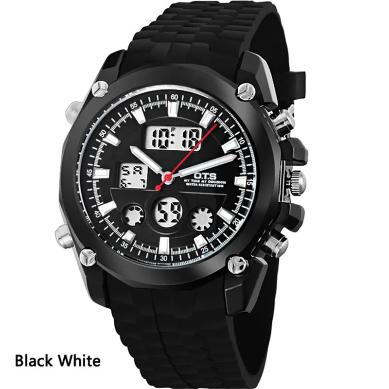 

2018 Brand OTSHisnis Kenyamanan Men's Watch Waterproof Stainless Steel Quartz Electronic Watch Silicone Belt Softness