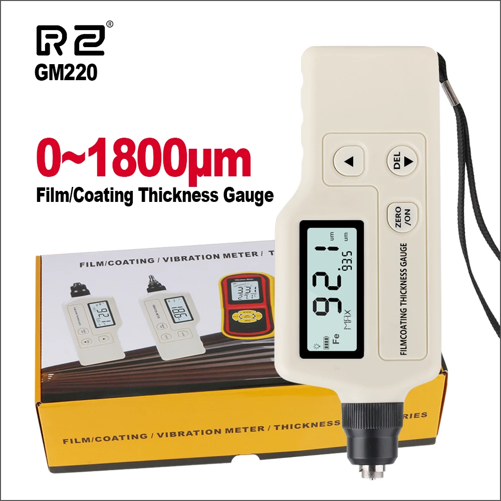 

RZ Width Measure Tool Thickness Gauge Paint Coating Digtal Film Car Thickness Gauge Tester GM220A With Backlight Thickness Gauge