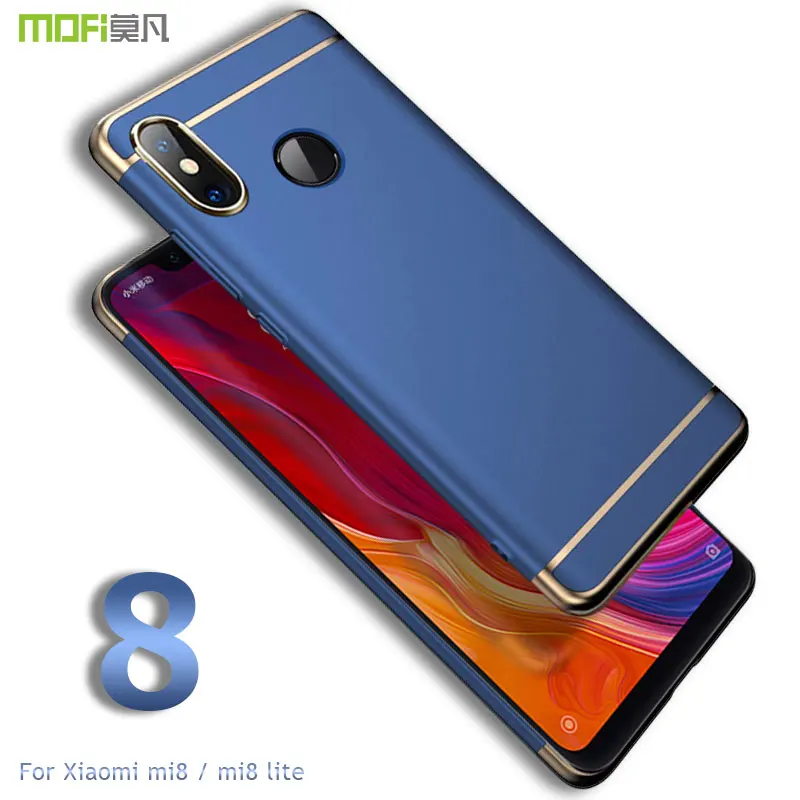 Чехол для xiaomi mi 8, чехол MOFI для xiaomi mi 8 SE, задний тканевый чехол для xiaomi mi 8 explorer, мягкий край, полный Чехол, деловой чехол